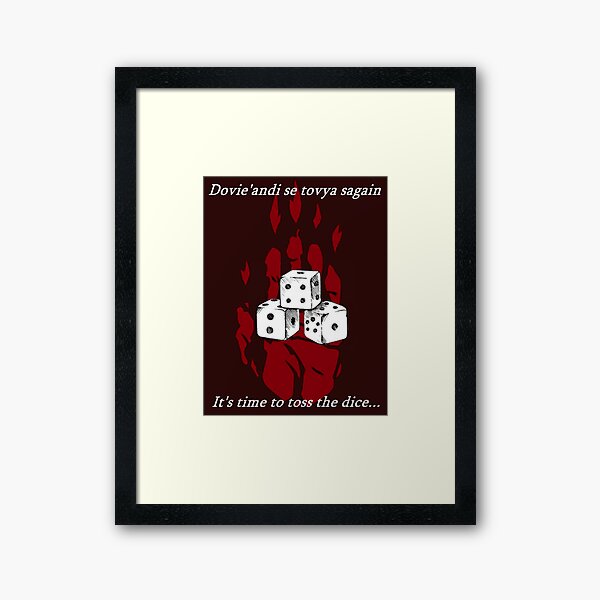 Time to toss the dice Framed Art Print