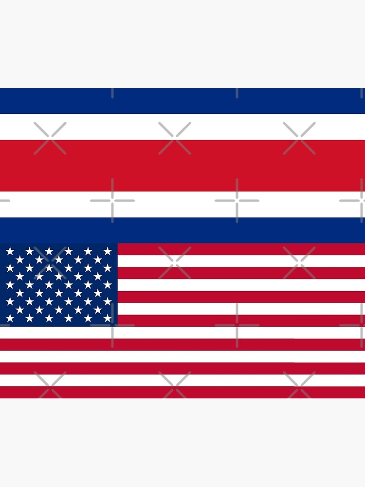 "COSTA RICAN AMERICAN FLAGS" Poster for Sale by CasaLatina Redbubble