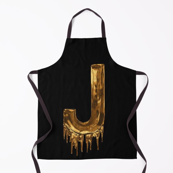 Item preview, Gold Drip On Black Alphabet Letter J designed and sold by MPowerTeez.