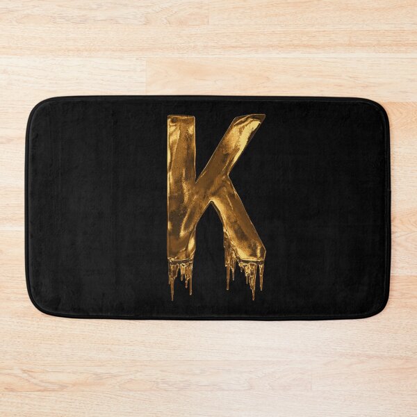 Item preview, Gold Drip On Black Alphabet Letter K designed and sold by MPowerTeez.