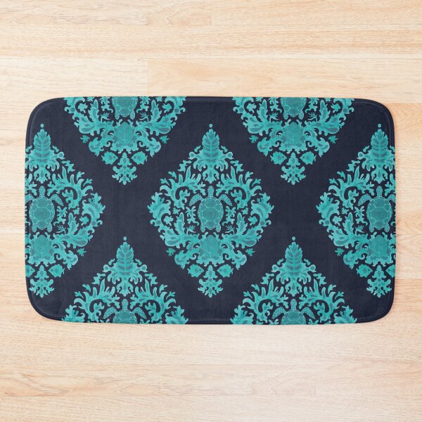 Item preview, Victorian inspired pattern with turtles (blue version) designed and sold by adrstefanska.