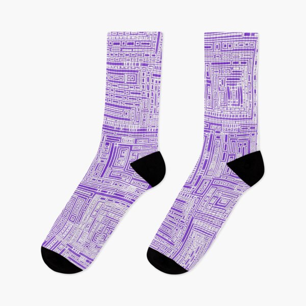 Item preview, White and purple pattern circuit inspired designed and sold by ArtByJessyca.