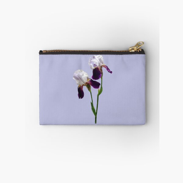 Item preview, Twin Irises Maroon and White designed and sold by Susan Savad.