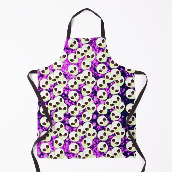 Item preview, GREEN ALIEN HEADS PATTERN WITH PURPLE BACKGROUND designed and sold by DewDropDesigns.
