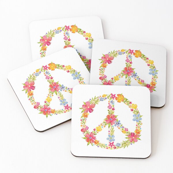 Item preview, Floral Peace Signs designed and sold by WildHoneyDesign.