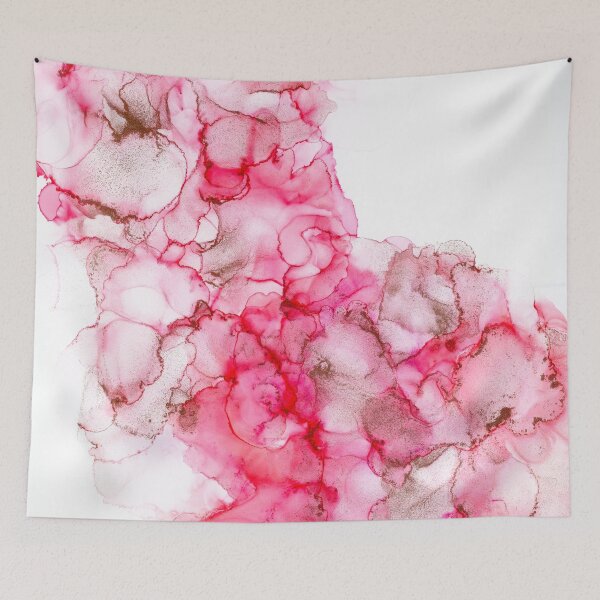 Item preview, Tickled Pink- Abstract Alcohol Ink Painting designed and sold by True Illustration.