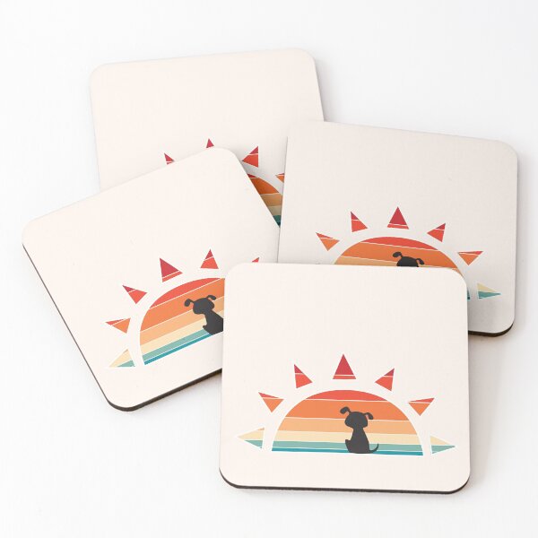 Item preview, sunset doggy retro designed and sold by bravescribbler.