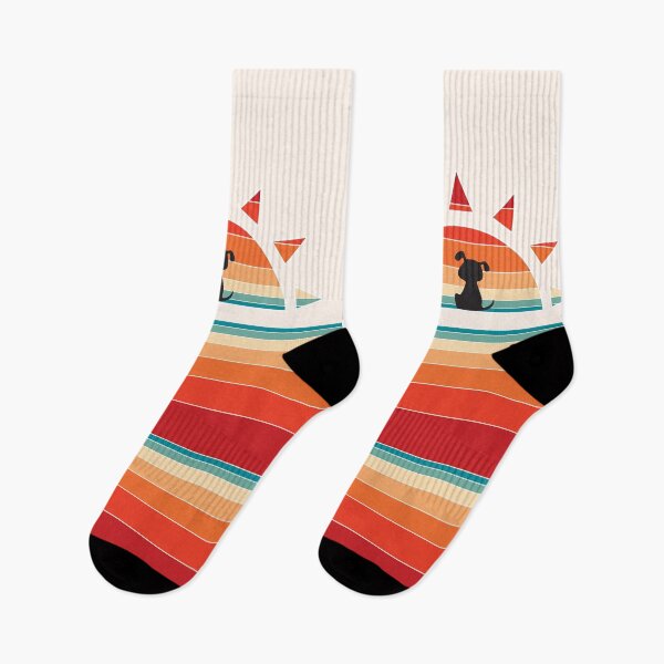 Item preview, sunset doggy retro designed and sold by bravescribbler.
