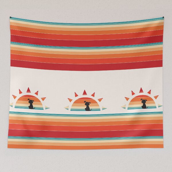 Item preview, sunset doggy retro designed and sold by bravescribbler.