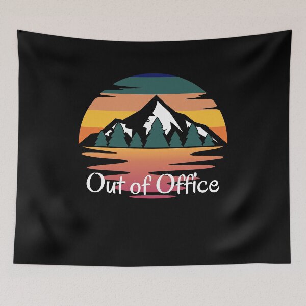 Item preview, Out of Office - Vacation - Mountain Sunset designed and sold by TeesForNerds.