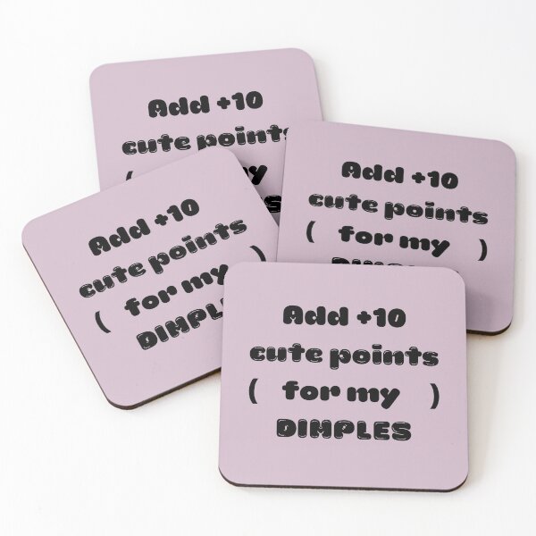 Item preview, Add +10 cute points for my dimples both cheeks lavender purple designed and sold by GrammarDance.