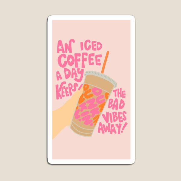 Iced coffee magnet, coffee gifts, magnets fridge, Mother's Day gifts, –  Jenny V Stickers