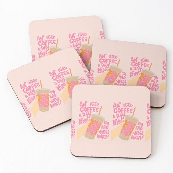 Item preview, an iced coffee a day keeps the bad vibes away designed and sold by avaacarr.