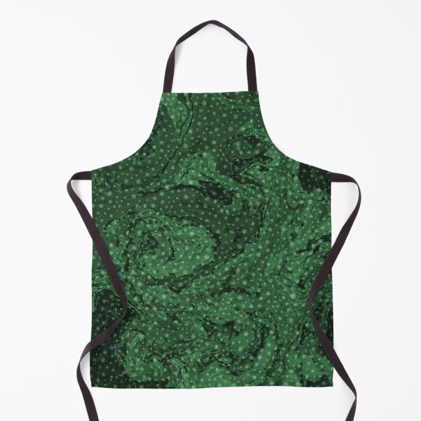 Item preview, snowflakes on green marble designed and sold by alphabetsoup.