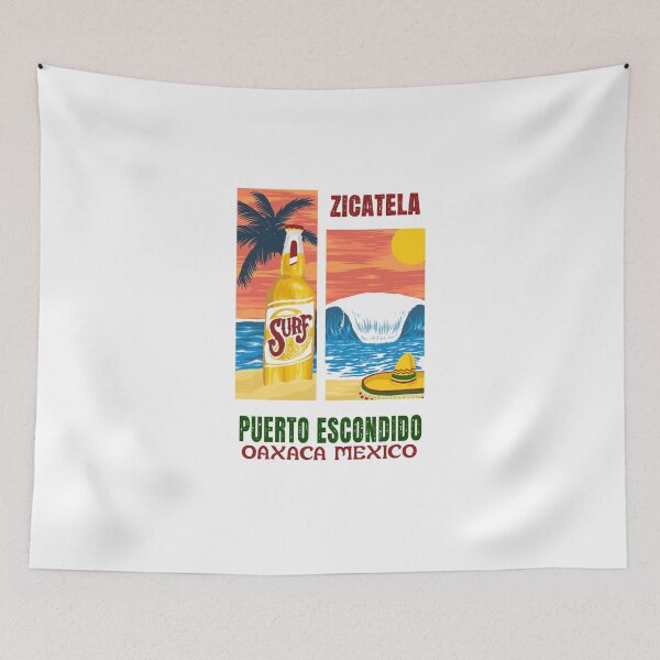 Item preview, Puerto Escondido - Best Waves of the World Artworks - T-shirts-Canvas-Covers-Duvets designed and sold by JOYSURF-LAB.