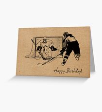 Shot on Net Hockey Birthday Card - Female Grußkarte
