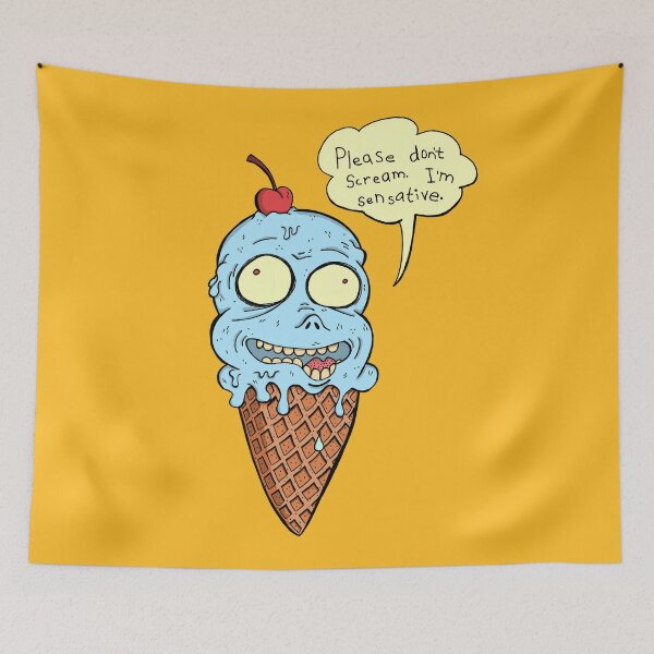 Item preview, Sensitive Summer Ice Cream Creep - Blue designed and sold by AwfulWaflePress.