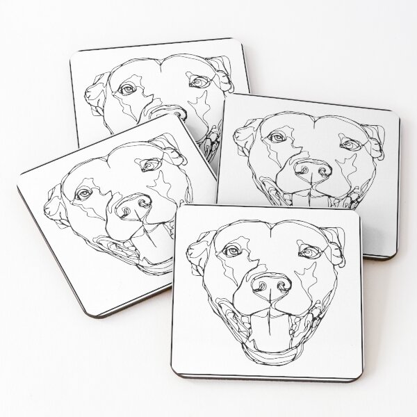 Item preview, Line-work Staffy designed and sold by EmmaQuills.