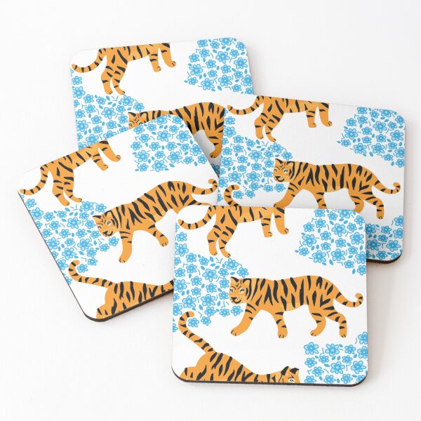 Item preview, Tigers and Flowers  designed and sold by Eleni Michelis.