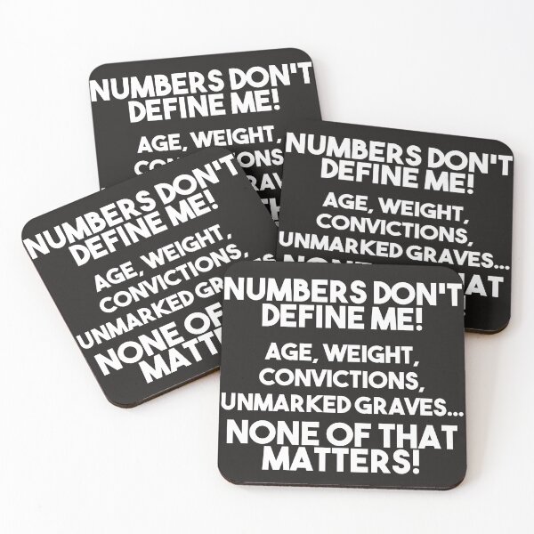 Item preview, Numbers don't define me (white text) designed and sold by BrownRoach.
