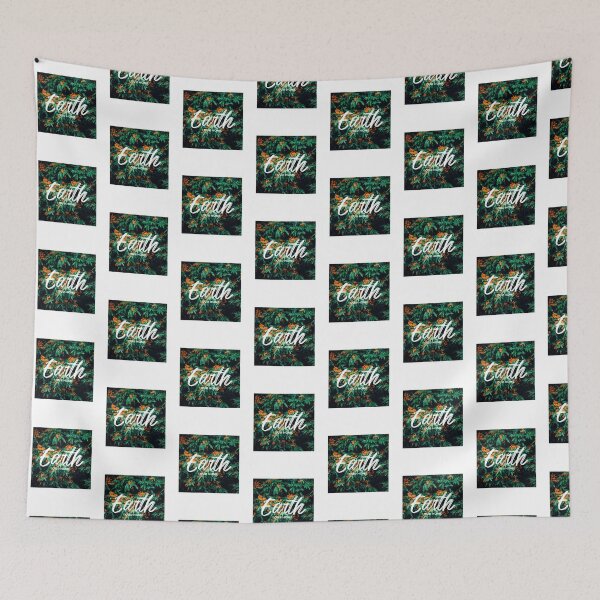 Item preview, Earth Is Our Home, Green Lush Bushes With Orange Flowers designed and sold by NebulaDesigns86.