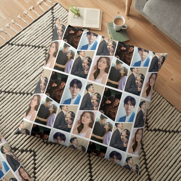 Hyun Bin + Son Ye Jin Couple Collage Floor Pillow