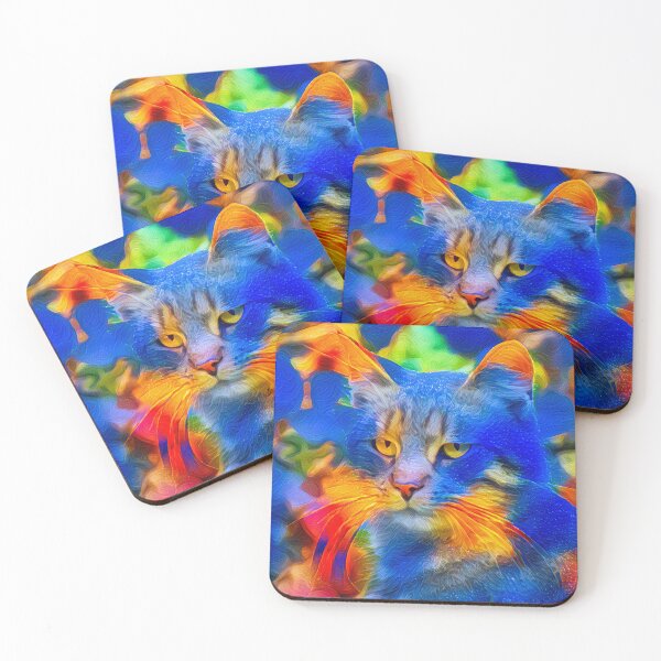Item preview, Artificial neural style flower wild cat designed and sold by blackhalt.