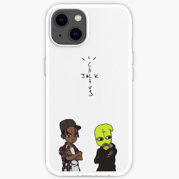 Travis & Travis mit Masken-Cartoons iPhone Flexible Hülle