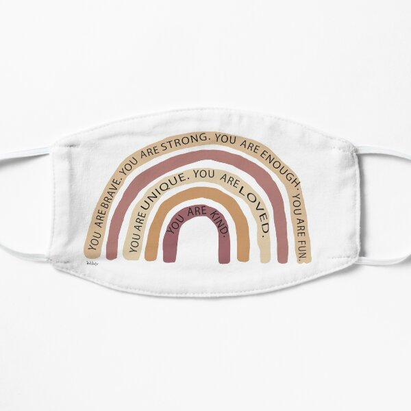 Rainbow Affirmation Flat Mask