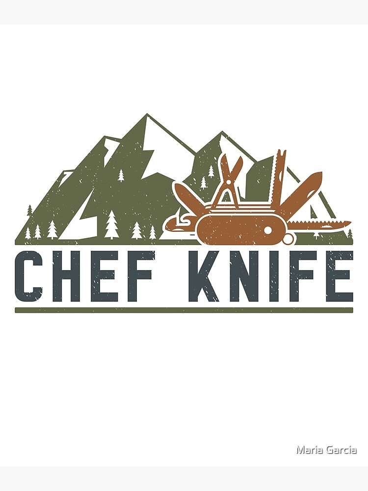 "Campfire Chef Knife Funny Camp Cooking Camping Chef" Poster by