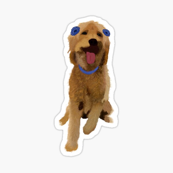 Item preview, golden doodle with bows designed and sold by evahart28.