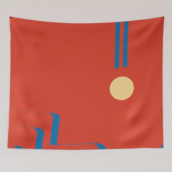Item preview, Flowy wave contemporary mid century art designed and sold by technicolorable_art.