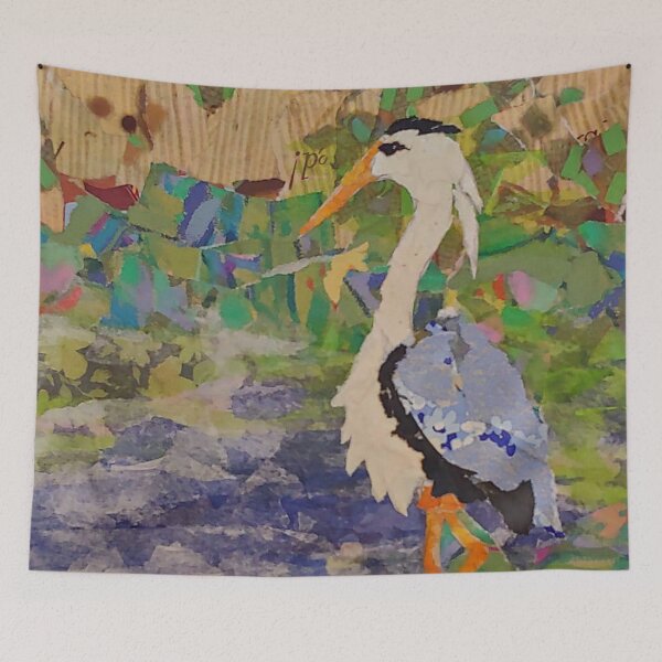 Item preview, Torn Paper Heron designed and sold by RDBcreations.