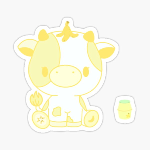 Banana Cow Sticker By Rachel 19 Redbubble - banana cow roblox avatar
