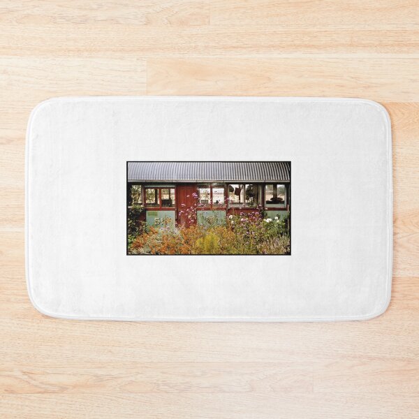 Item preview, Old tram in a Port Fairy garden  designed and sold by Roz McQuillan Fine Art & Photography.