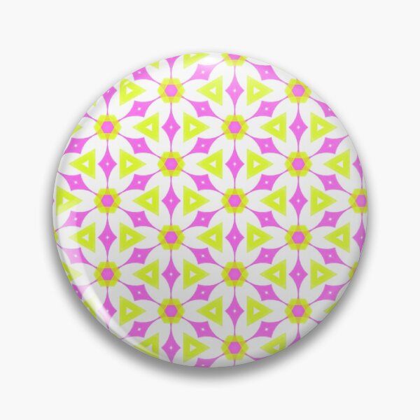 Item preview, Pink and chartreuse yellow geometric pattern designed and sold by LittleBettyMakes.