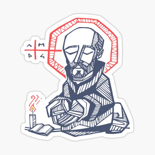 Item preview, Saint Ignatius of Loyola hand drawn illustration designed and sold by Bernardo Ramonfaur.