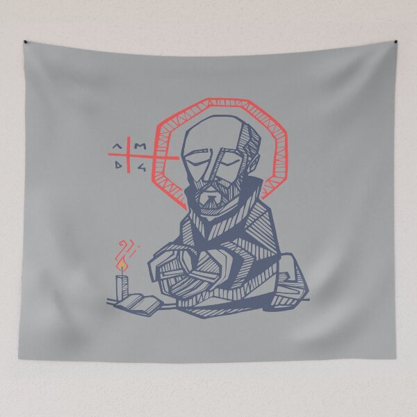 Item preview, Saint Ignatius of Loyola hand drawn illustration designed and sold by Bernardo Ramonfaur.