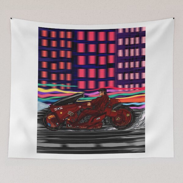 Item preview, kaneda riding his sportsbike through neo tokyo at night, from akira. designed and sold by laserskull.