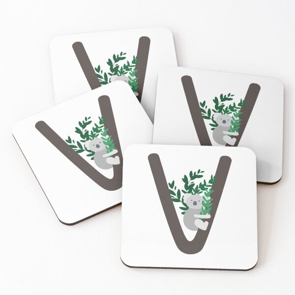 Item preview, Personalized KOALA Initial V designed and sold by TheFamilyVan.