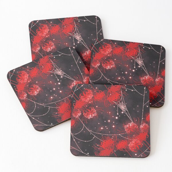 Item preview, Galaxy Red Spider Lilies and Webs designed and sold by rubydian.