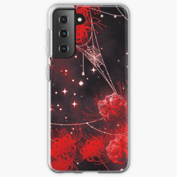 Galaxy Red Spider Lilies and Webs Samsung Galaxy Soft Case