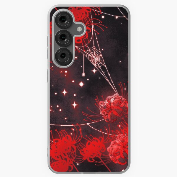 Item preview, Galaxy Red Spider Lilies and Webs designed and sold by rubydian.