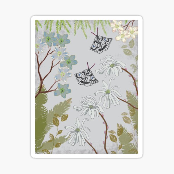 Item preview, Magnolias, moths and ferns designed and sold by Mypeacefulwild.