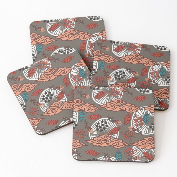 Item preview, Trendy Creative Hand Drawn Leaves Cloud And Foliage For Autumn Indonesian Batik Pattern designed and sold by Joni77.