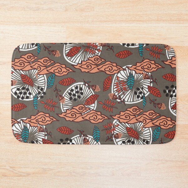 Item preview, Trendy Creative Hand Drawn Leaves Cloud And Foliage For Autumn Indonesian Batik Pattern designed and sold by Joni77.