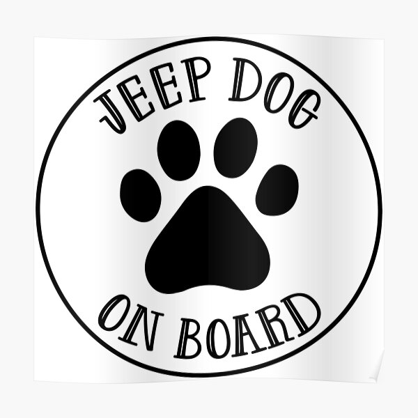 Jeep Dog Posters Redbubble