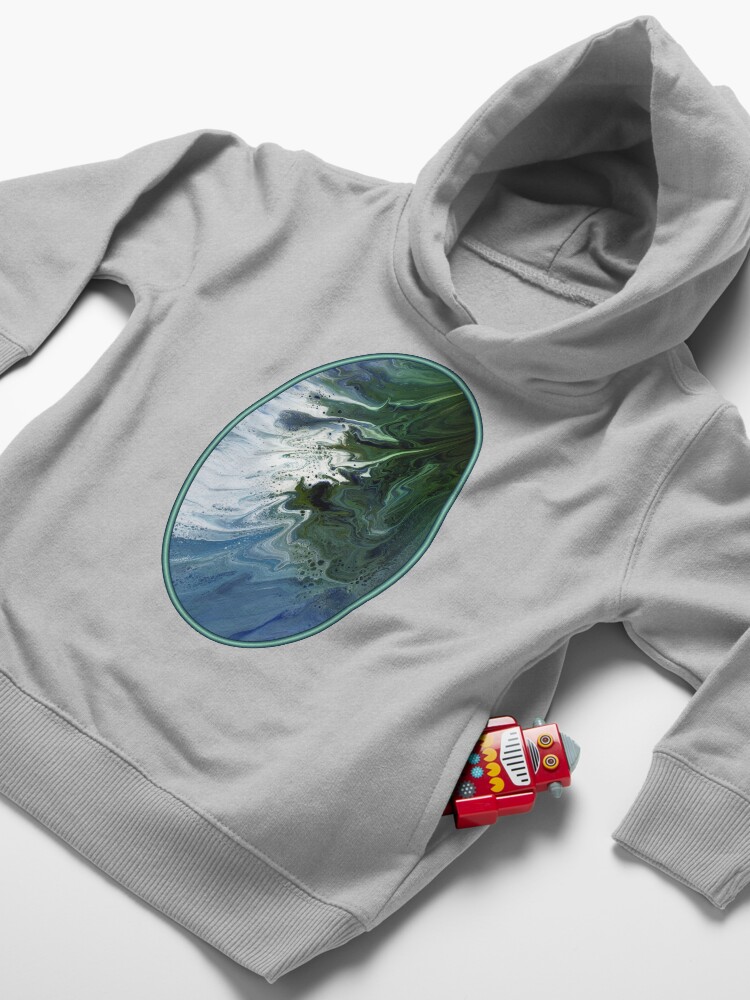 Alternate view of Waves On The Shore Toddler Pullover Hoodie