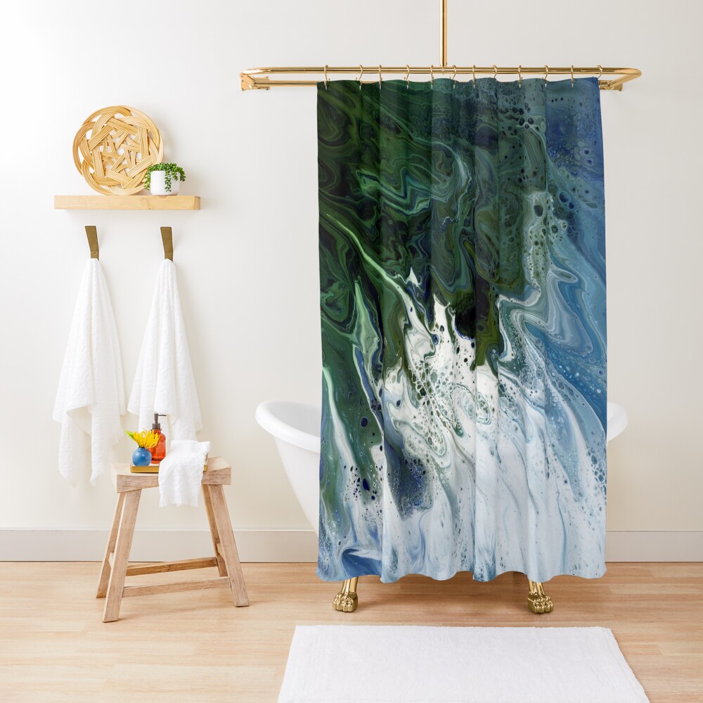 Waves On The Shore Shower Curtain
