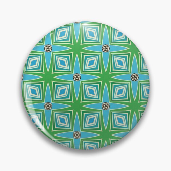 Item preview, Midcentury style blue and green pattern designed and sold by LittleBettyMakes.